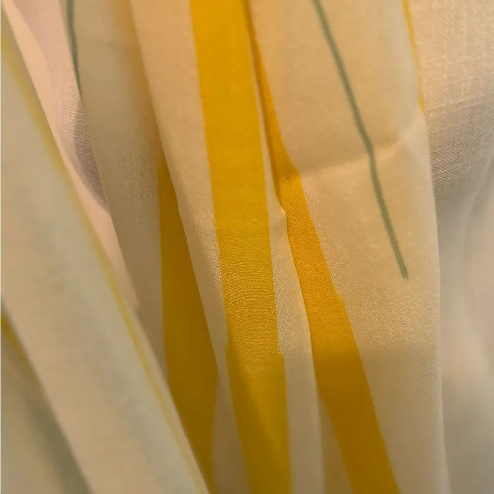 NWT Hermes Yellow and Green cashmere bamboo striped Scarf